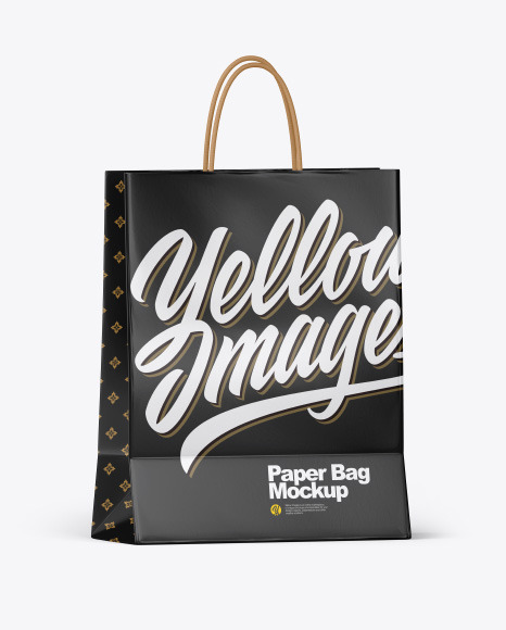 Download Matte Shopping Bag W Rope Handles Mockup In Bag Sack Mockups On Yellow Images Object Mockups Yellowimages Mockups