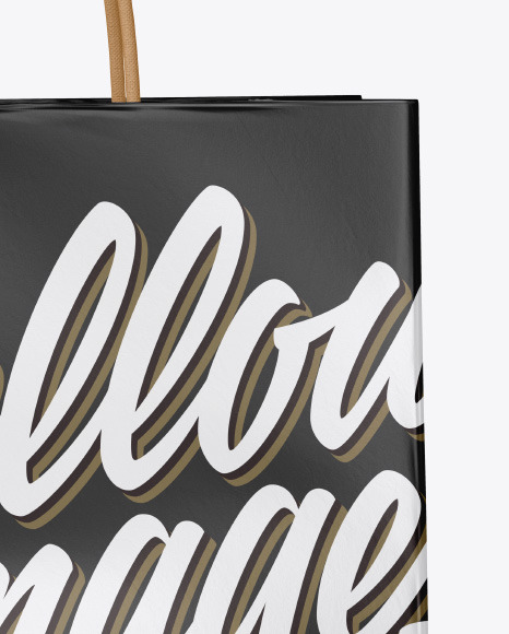 Matte Shopping Bag w/ Rope Handles Mockup Matte Shopping Bag w/ Rope Handles Mockup