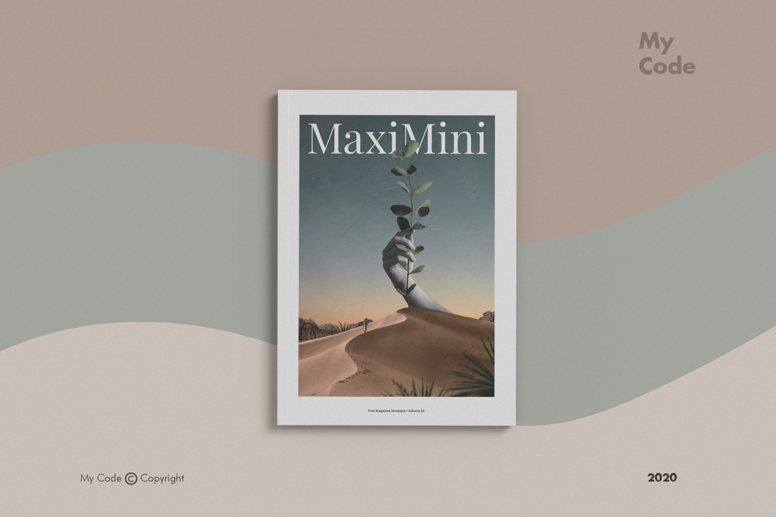 Minimalist Magazine Mockup In Stationery Mockups On Yellow Images Creative Store