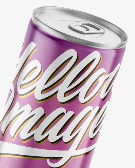 Metallic Drink Can w/ Glossy Finish Mockup Metallic Drink Can w/ Glossy Finish Mockup