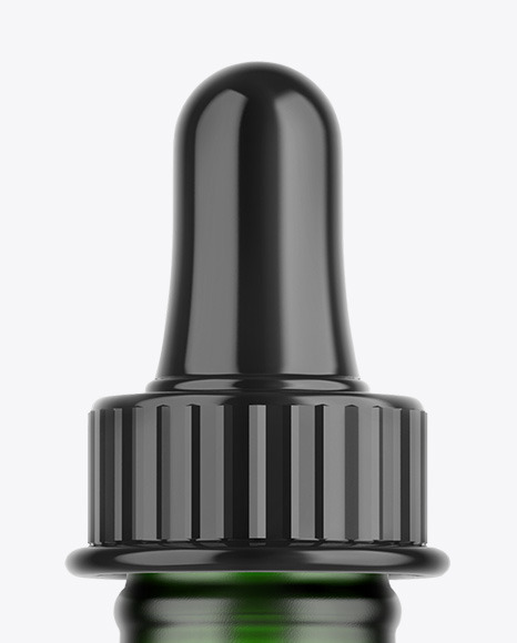 Frosted Green Glass Dropper Bottle Mockup Frosted Green Glass Dropper Bottle Mockup