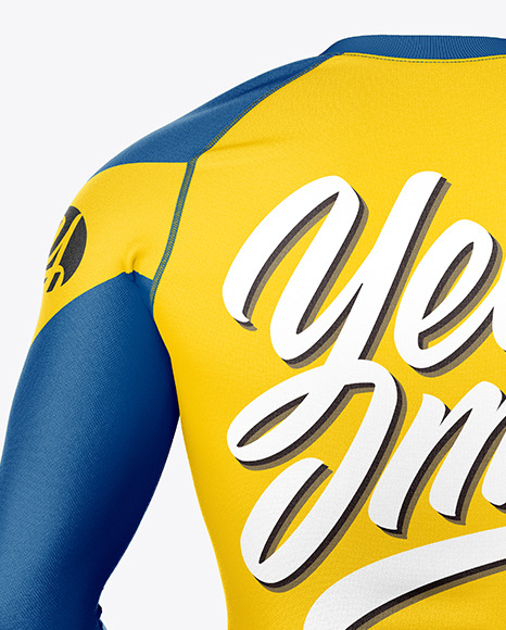 Download Long Sleeve Compression T-Shirt Mockup in Apparel Mockups on Yellow Images Object Mockups