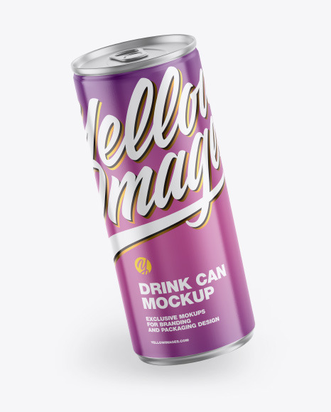 Download Metallic Can W Glossy Finish Mockup In Can Mockups On Yellow Images Object Mockups PSD Mockup Templates