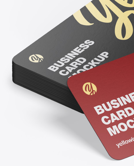 Stack of Paper Business Cards Mockup PSD #1