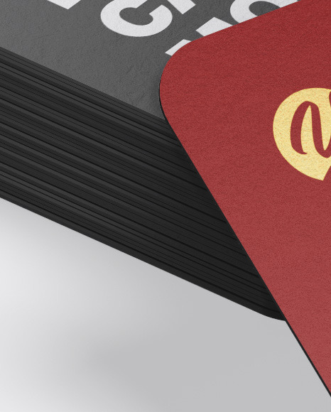 Stack of Paper Business Cards Mockup PSD #7