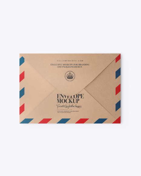 Download Kraft Envelope Mockup In Stationery Mockups On Yellow Images Object Mockups