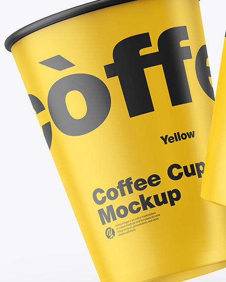 Matte Coffee Cups Mockup Matte Coffee Cups Mockup