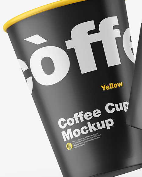 Matte Coffee Cups Mockup Matte Coffee Cups Mockup
