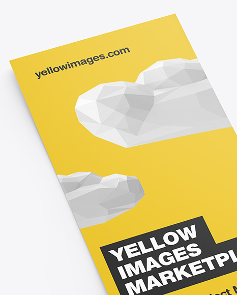 Matte Flyer Mockup In Stationery Mockups On Yellow Images Object Mockups