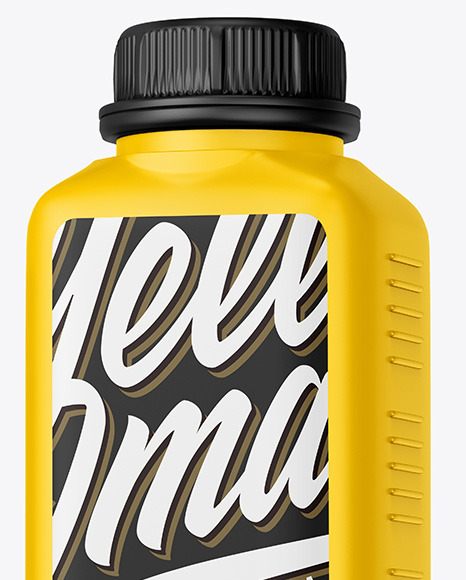 Matte Motor Oil Bottle Mockup In Bottle Mockups On Yellow Images Object Mockups