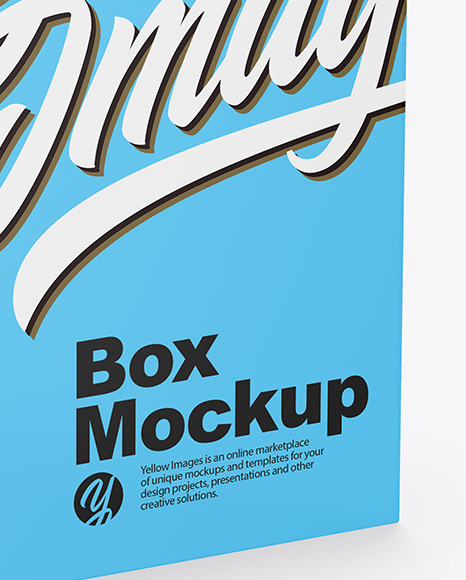 Download Paper Box Mockup In Box Mockups On Yellow Images Object Mockups