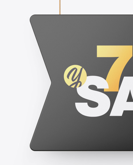 Matte Discount Sign Mockup PSD #7