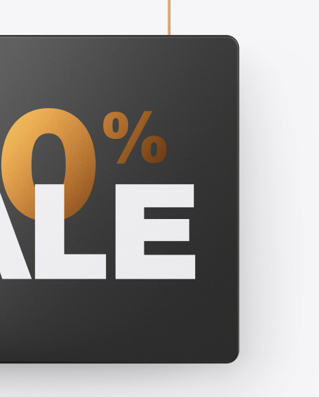 Matte Discount Sign Mockup PSD #5