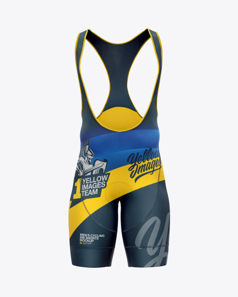 Download Men's Cycling Bib Shorts Mockup in Apparel Mockups on Yellow Images Object Mockups