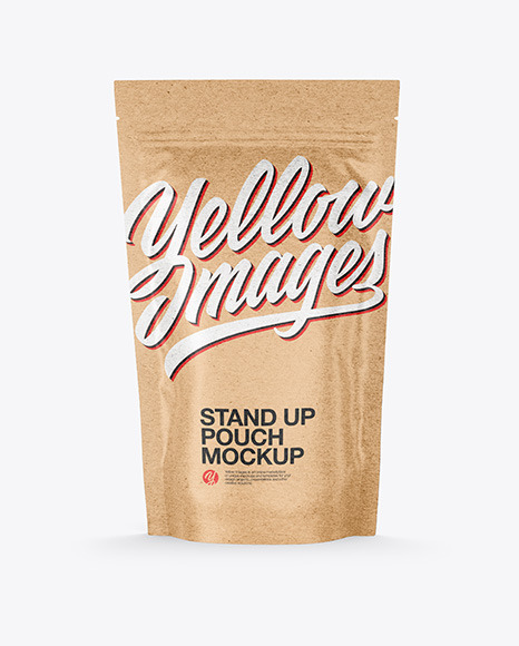 Download Stand Up Zipper Pouch Mockup | Yellow Author