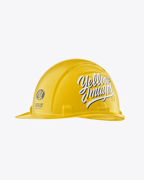 Matte Hard Hat Mockup - Half Side View in Apparel Mockups ...