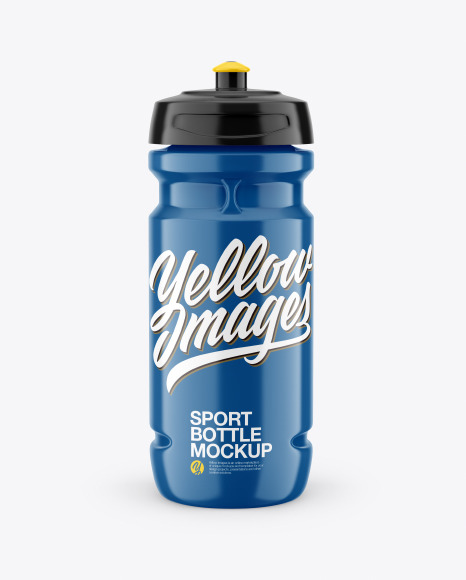 Glossy Sport Bottle Mockup In Bottle Mockups On Yellow Images Object Mockups