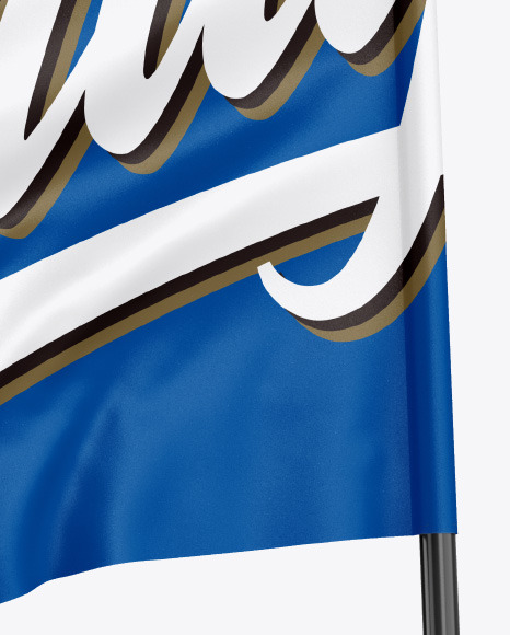 Glossy Flag Mockup PSD #7