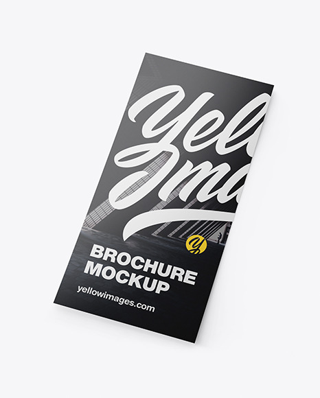 Glossy Flyer Mockup In Stationery Mockups On Yellow Images Object Mockups