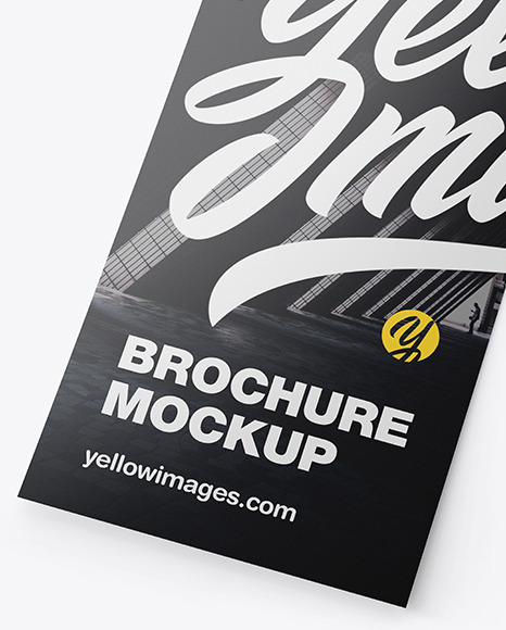 Download Glossy Flyer Mockup In Stationery Mockups On Yellow Images Object Mockups PSD Mockup Templates