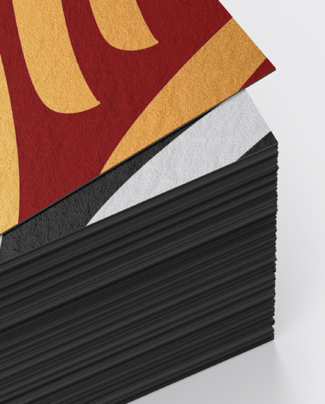 Stack of Paper Business Cards Mockup PSD #6