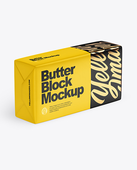 Matte Butter Block Mockup Matte Butter Block Mockup