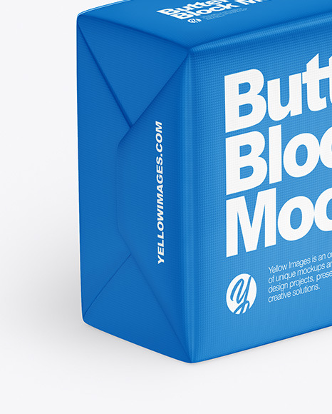 Download Matte Butter Block Mockup In Packaging Mockups On Yellow Images Object Mockups PSD Mockup Templates