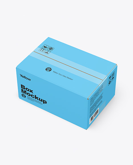 Download Paper Box Mockup In Box Mockups On Yellow Images Object Mockups