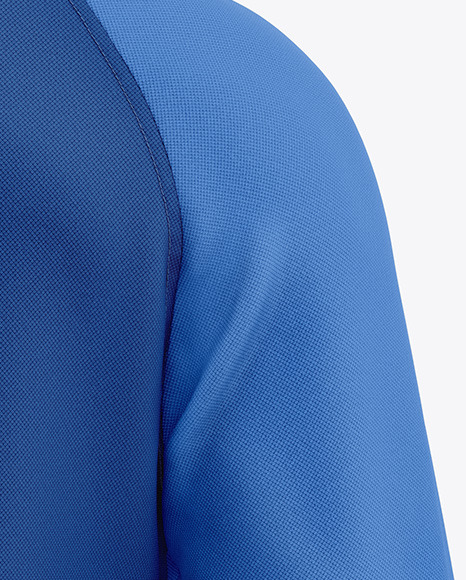 Men s Long Sleeve Polo Raglan Mockup PSD #6