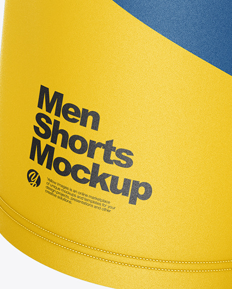 Compression Shorts Mockup Front Half Side View In Apparel Mockups On Yellow Images Object Mockups