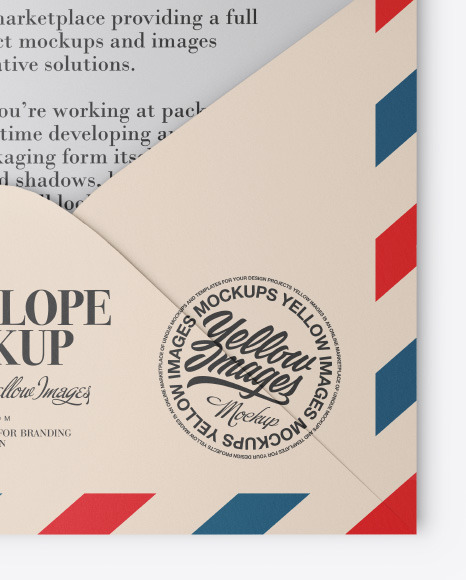 Envelope w/ Postcard Mockup