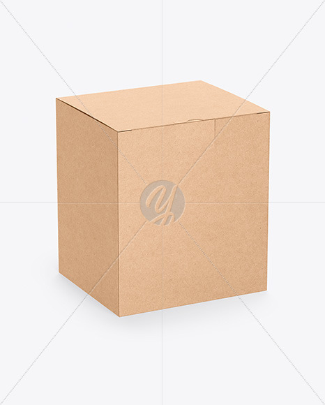 Download Kraft Box Mockup In Box Mockups On Yellow Images Object Mockups PSD Mockup Templates