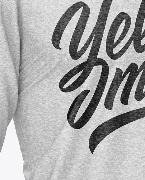 Melange Men S Long Sleeve T Shirt Mockup In Apparel Mockups On Yellow Images Object Mockups