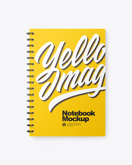 Download Spiral A4 Notebook Mockup Top View In Stationery Mockups On Yellow Images Object Mockups Yellowimages Mockups