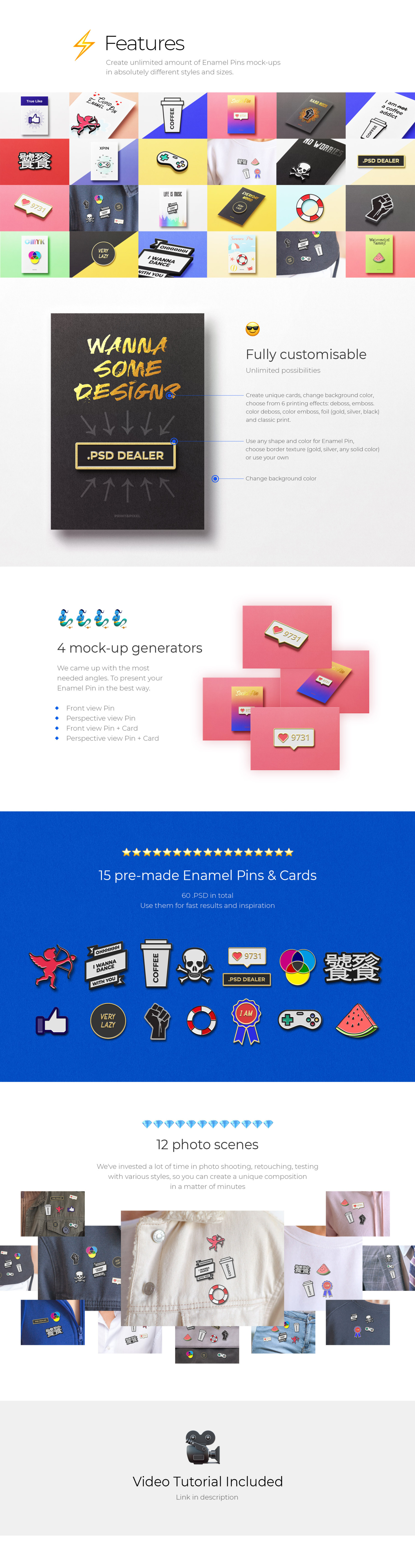 Download Enamel Pin Generator In Stationery Mockups On Yellow Images Creative Store