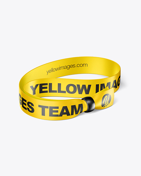 Download Wristband Mockup in Apparel Mockups on Yellow Images ...