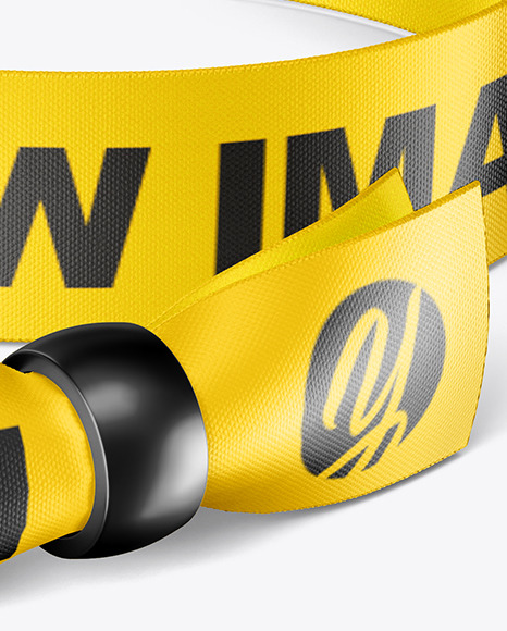 Wristband Mockup In Apparel Mockups On Yellow Images Object Mockups