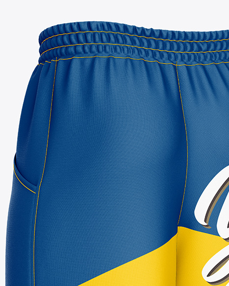 Compression Shorts Mockup Back Half Side View In Apparel Mockups On Yellow Images Object Mockups