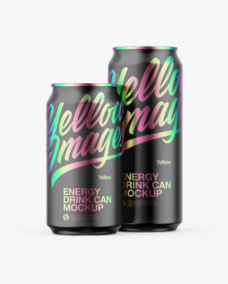 Two Matte Cans Mockup Two Matte Cans Mockup