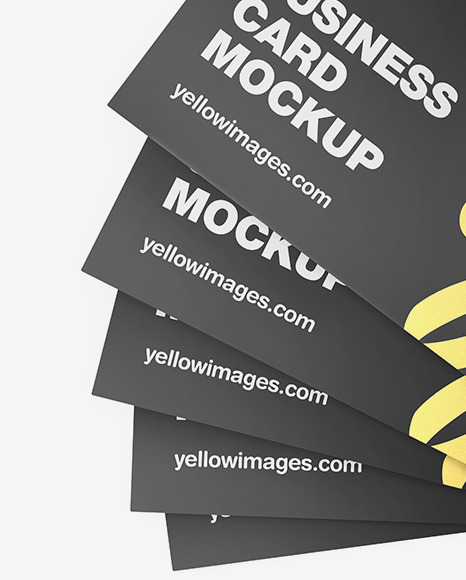 Download Business Cards Mockup In Stationery Mockups On Yellow Images Object Mockups PSD Mockup Templates