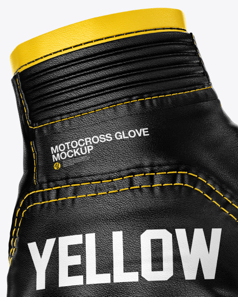 Motocross Glove Mockup In Apparel Mockups On Yellow Images Object Mockups