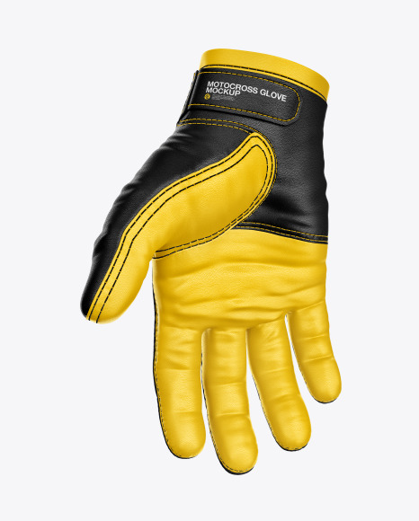 Download Motocross Glove Mockup In Apparel Mockups On Yellow Images Object Mockups