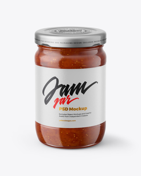 Download Fig Jam Jar Mockup In Jar Mockups On Yellow Images Object Mockups PSD Mockup Templates