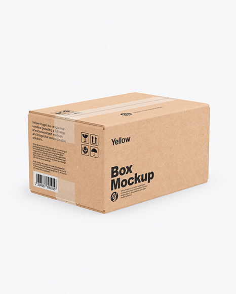 Kraft Box Mockup PSD #2