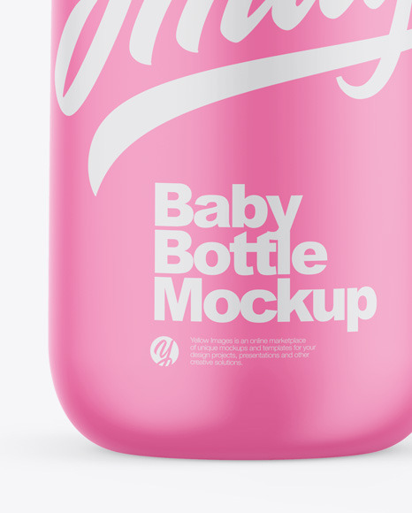 Matte Baby Bottle Mockup In Bottle Mockups On Yellow Images Object Mockups