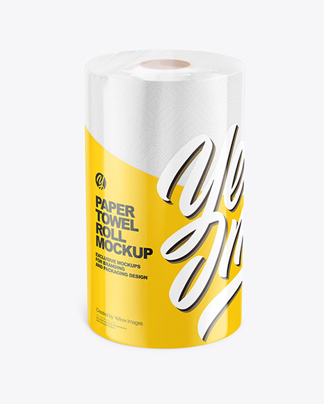 Download Paper Towel Roll Mockup In Packaging Mockups On Yellow Images Object Mockups PSD Mockup Templates