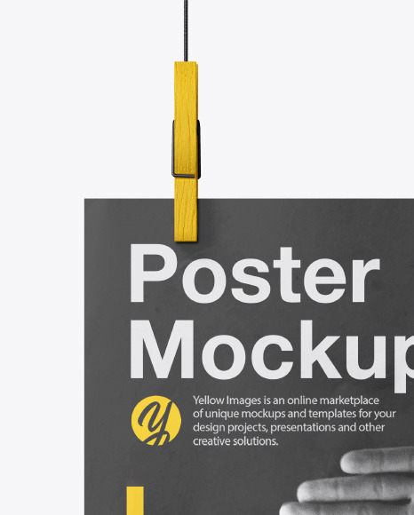 Download Crumpled A4 Poster Mockup In Stationery Mockups On Yellow Images Object Mockups