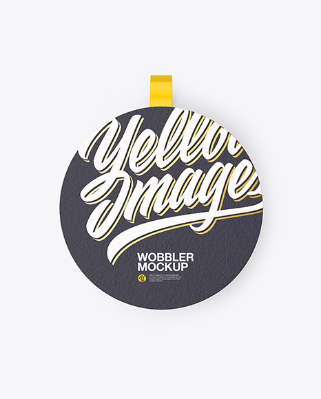 Download Textured Wobbler Mockup In Indoor Advertising Mockups On Yellow Images Object Mockups PSD Mockup Templates