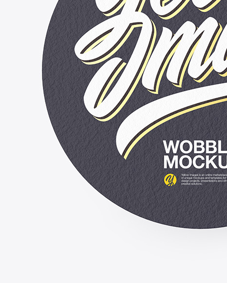 Download Textured Wobbler Mockup In Indoor Advertising Mockups On Yellow Images Object Mockups PSD Mockup Templates