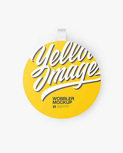 Download Matte Wobbler Mockup In Indoor Advertising Mockups On Yellow Images Object Mockups PSD Mockup Templates